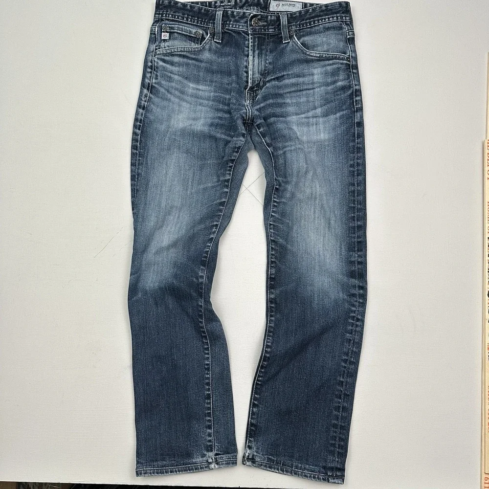 AG Adriano Goldschmied The Matchbox Jeans Men's 31x28 Slim Straight Dark Blue